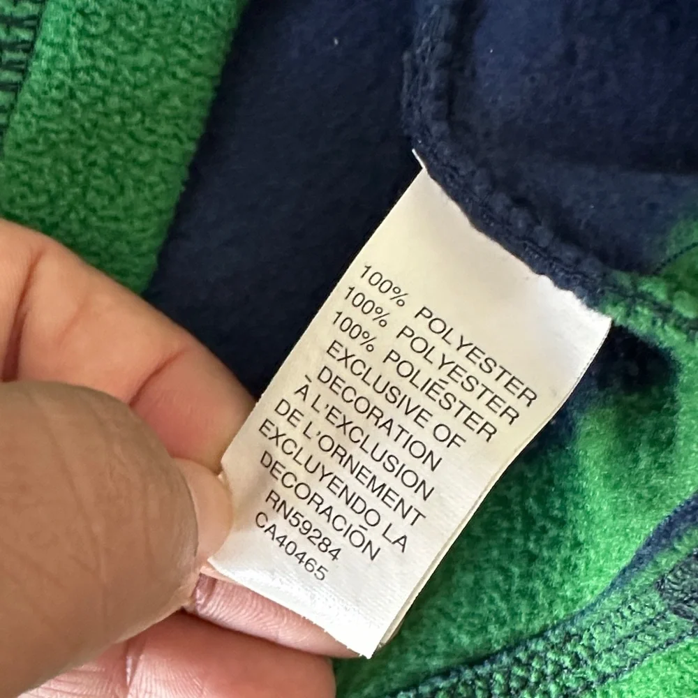The Children's Place Navy and Green Striped Hoodie